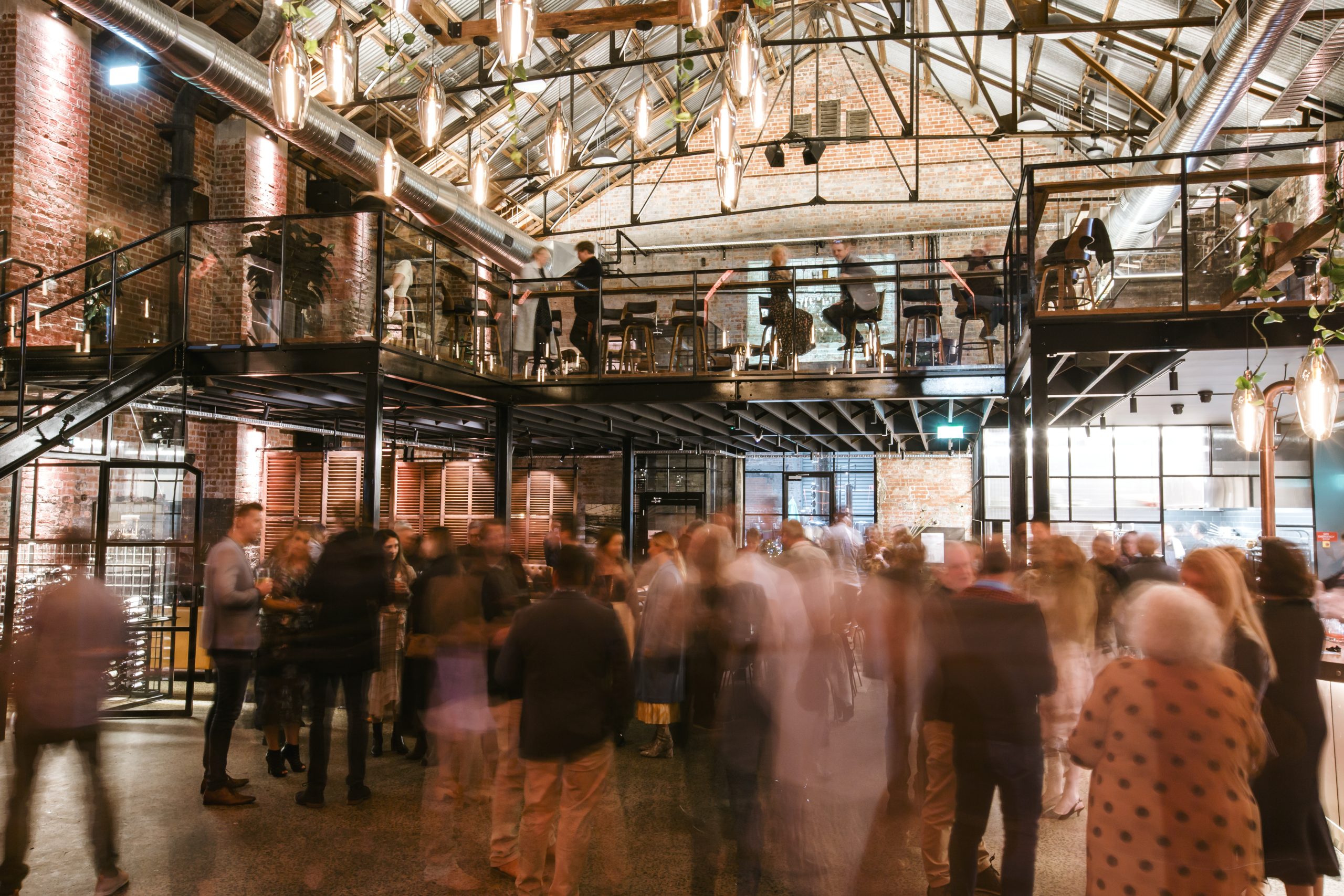 Many people gathered around for a function at Geelong's famous 1915 bar and restaurant