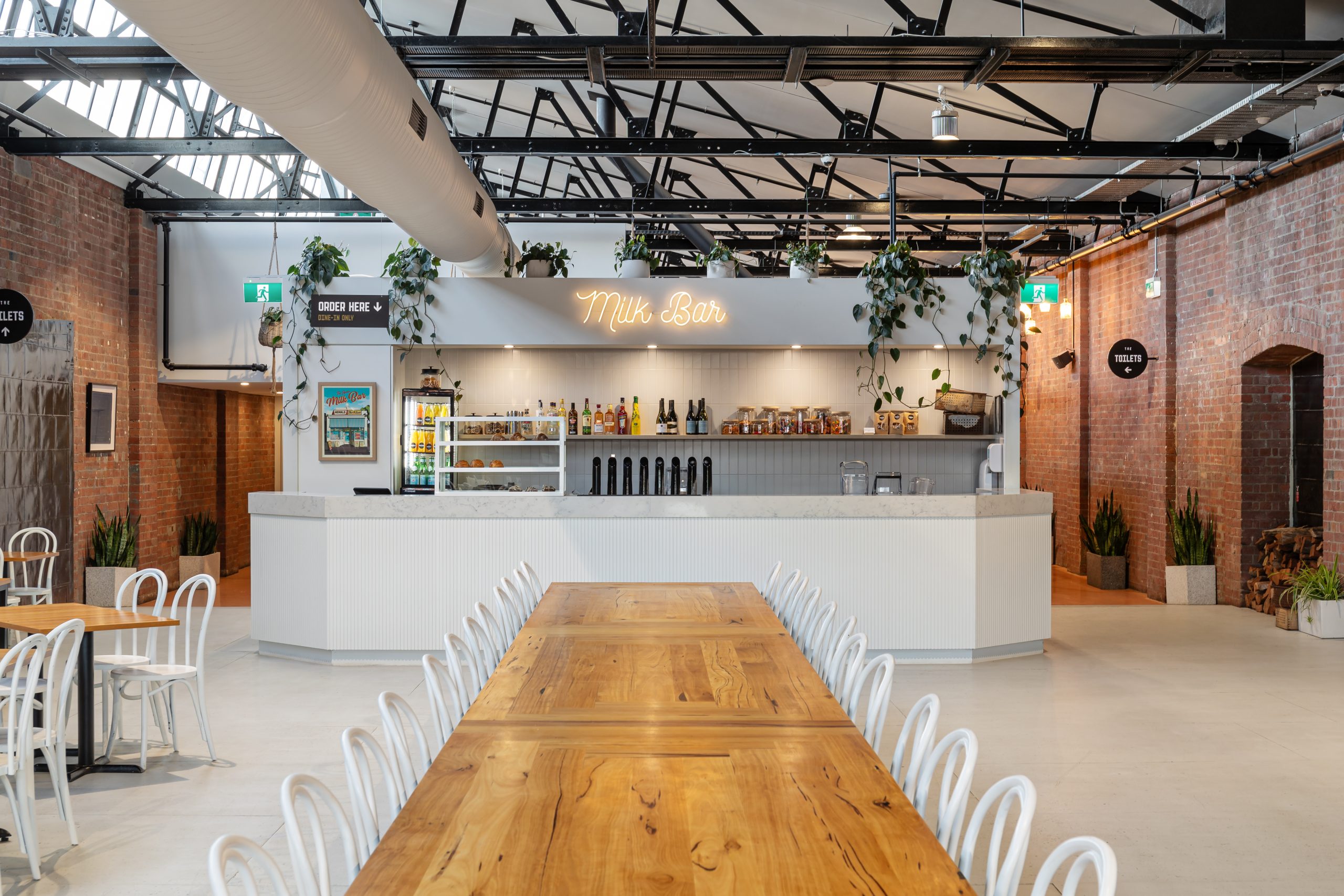Large milk bar area at Geelong's favourite lunch spot, the Paddock bakery